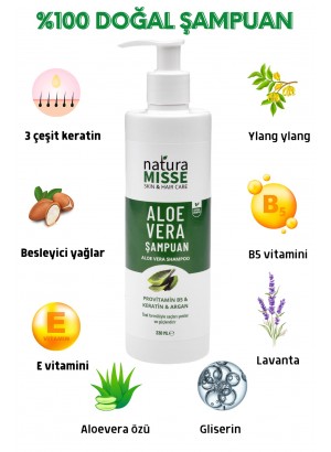 Aloe Vera Şampuan Keratin Provitamin B5 Doğal Şampuan 330 Ml 