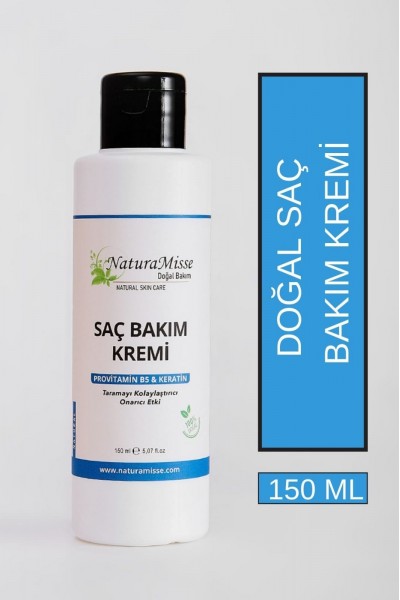 Doğal Saç Bakım Kremi 150 Ml Keratin- Provitamin B5 Canlandırıcı- Yumuşatıcı Bakım- Parlak Saçlar