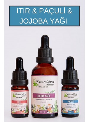 Jojoba Yağı 50 Ml Itır Uçucu Yağı 10 Ml Paçuli Uçucu Yağı 10 Ml 