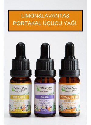 Limon Uçucu Yağı- Lavanta Uçucu Yağı- Portakal Yağı 