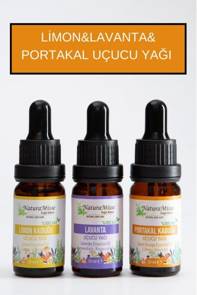 Limon Uçucu Yağı- Lavanta Uçucu Yağı- Portakal Yağı %100 SAF DOĞAL